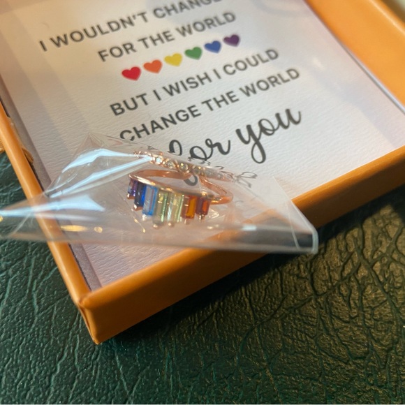 Rainbow ring inspiration size 7 STORY JEWELLERY - Picture 3 of 5